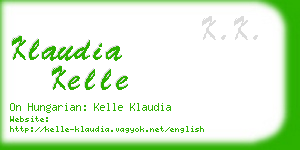 klaudia kelle business card